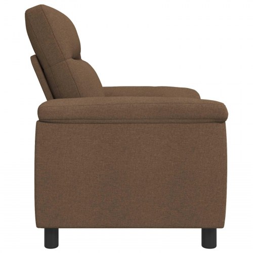 1-personers sofa i brun stof - 95 x 90 x 95 cm
