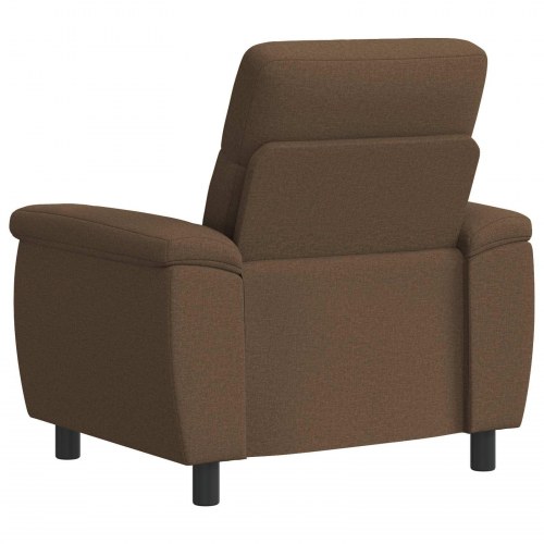 1-personers sofa i brun stof - 95 x 90 x 95 cm