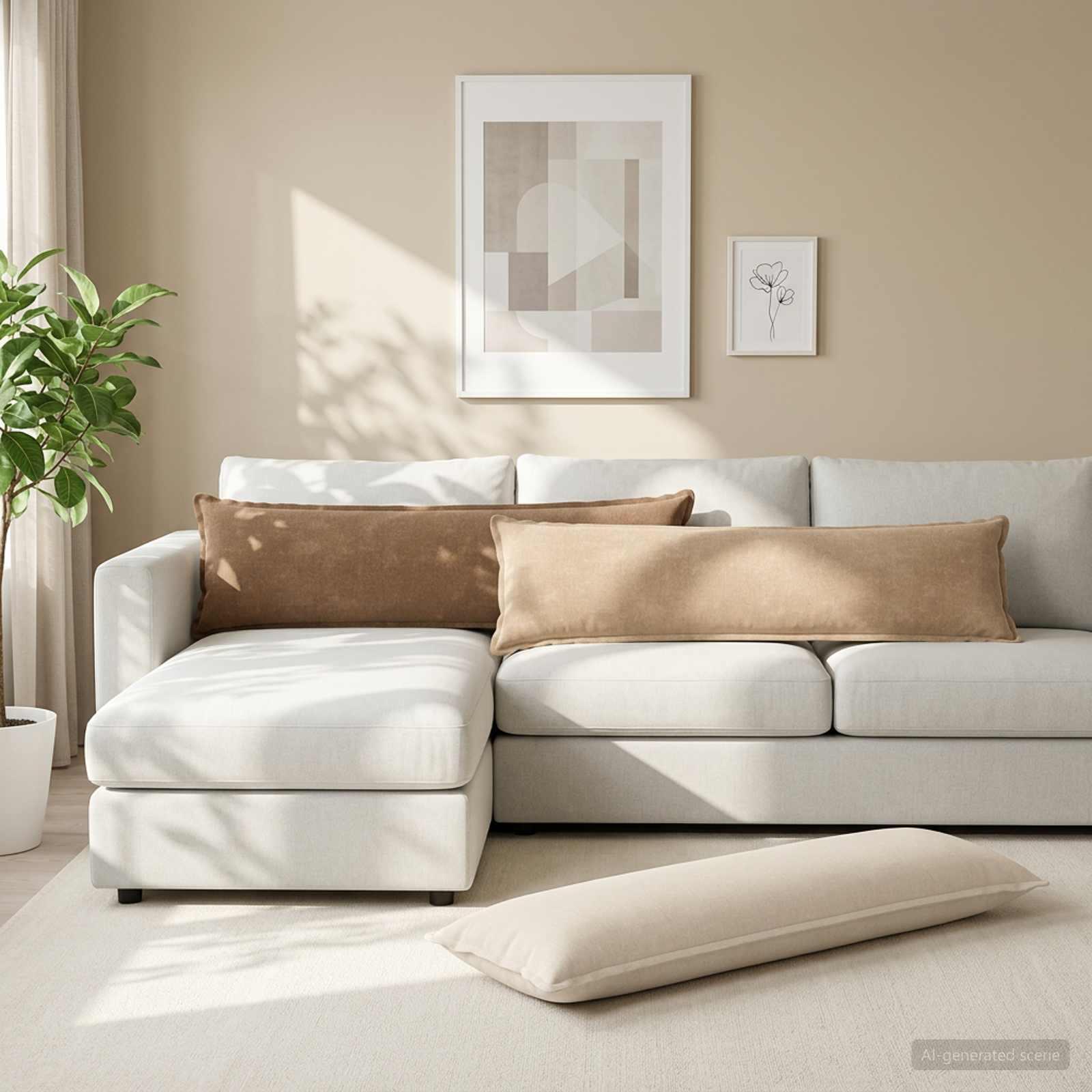 Pudebetræk HOUTEN 2 stk. gråbrun 40 x 145 cm
