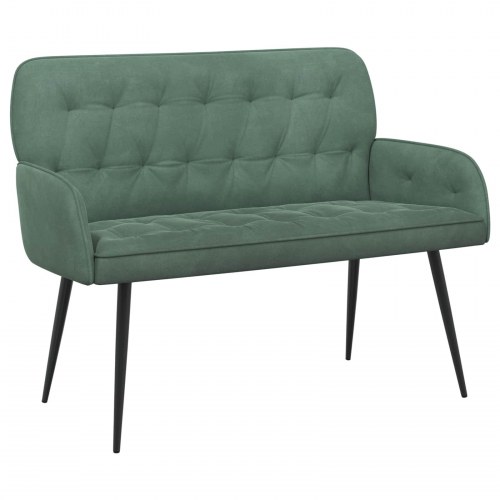 2-personers sofa i fløjl med metalben - havgrøn