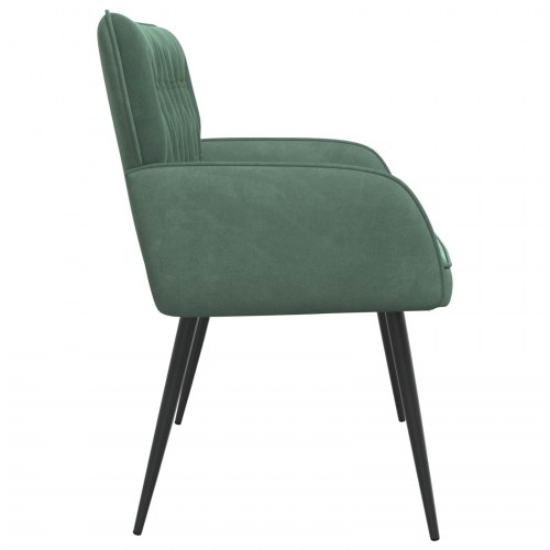 2-personers sofa i fløjl med metalben - havgrøn