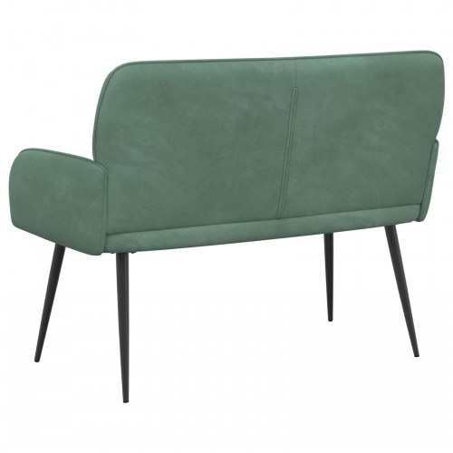 2-personers sofa i fløjl med metalben - havgrøn