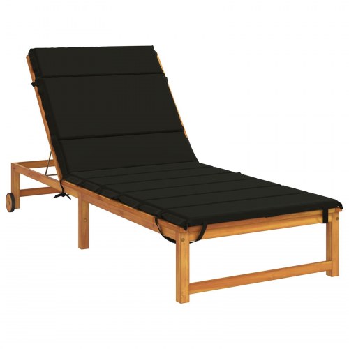 Solsengspude GEMERT - sort 200 x 70 x 3 cm