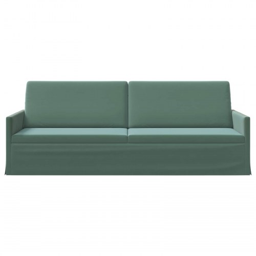 3-personers sofa i havgrøn velour - 220 x 81 x 82 cm