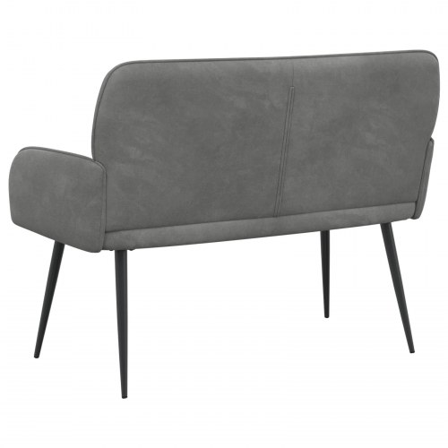 2-personers sofa i fløjl med metalben - mørkegrå