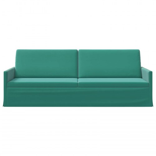 3-personers sofa i velour - turkis, 220 x 81 x 82 cm