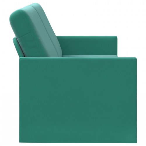 3-personers sofa i velour - turkis, 220 x 81 x 82 cm