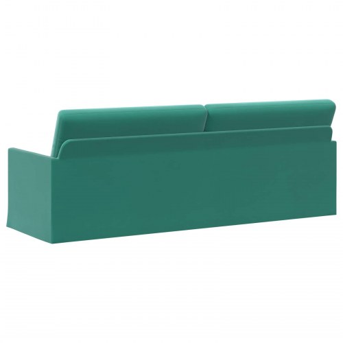 3-personers sofa i velour - turkis, 220 x 81 x 82 cm