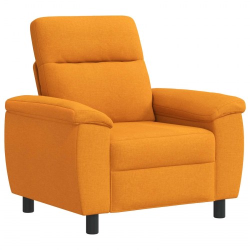 1-personers sofa i mørk gul stof - 95 x 90 x 95 cm