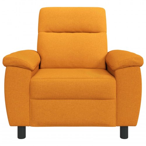 1-personers sofa i mørk gul stof - 95 x 90 x 95 cm