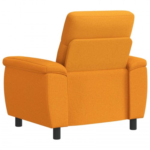 1-personers sofa i mørk gul stof - 95 x 90 x 95 cm