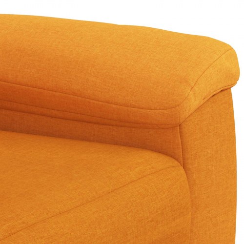 1-personers sofa i mørk gul stof - 95 x 90 x 95 cm
