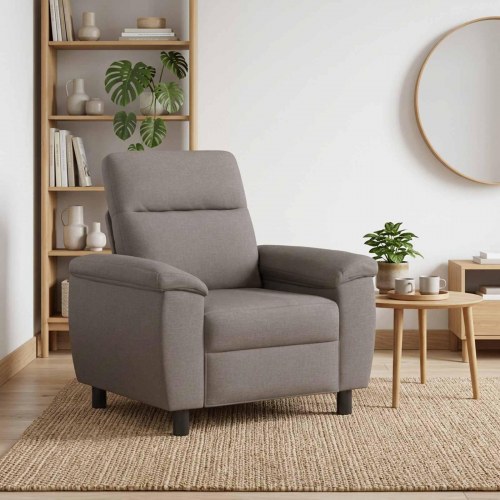 1-personers sofa gråbrun 95 x 90 x 95 cm
