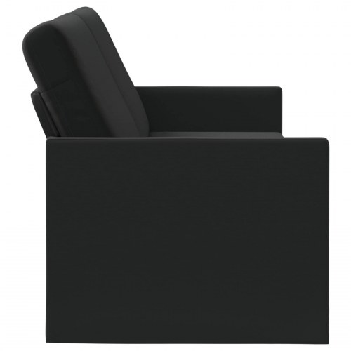 3-personers sofa i sort velour - 220 x 81 x 82 cm
