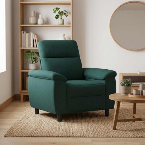 1-personers sofa mørkegrøn 95 x 90 x 95 cm