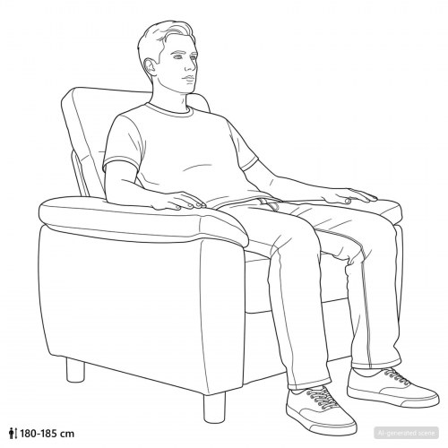 1-personers sofa mørkegrøn 95 x 90 x 95 cm