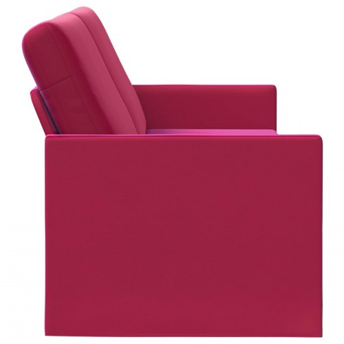 3-personers sofa vinrød 220 x 81 x 82 cm - V