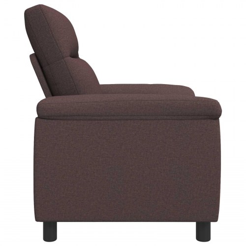 1-personers sofa i mørk brun stof - 95 x 90 x 95 cm