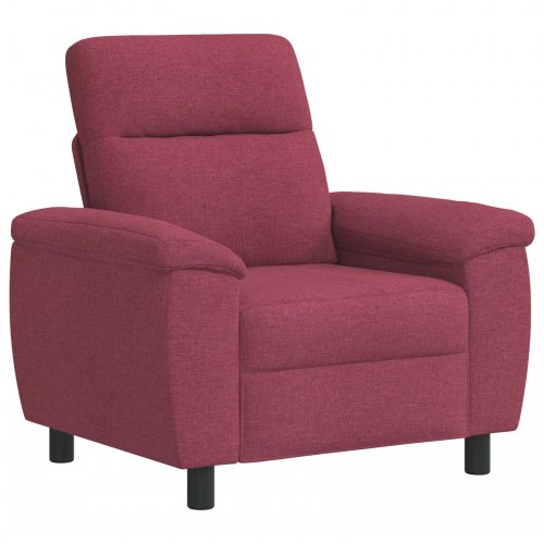 1-personers sofa i stof - vinrød, 95 x 90 x 95 cm