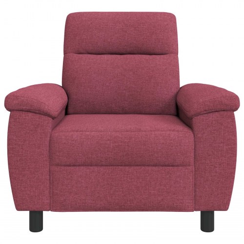 1-personers sofa i stof - vinrød, 95 x 90 x 95 cm