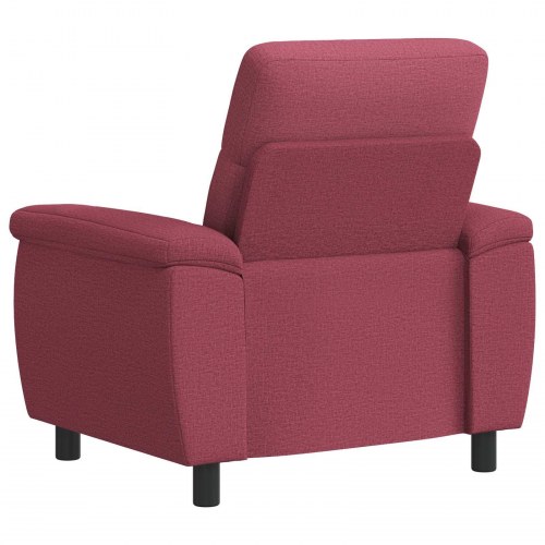 1-personers sofa i stof - vinrød, 95 x 90 x 95 cm