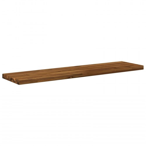Rektangulær bordplade i massivt akacietræ 130 x 20 cm