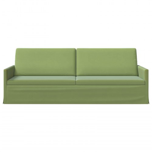 3-personers sofa i lys grøn velour - 220 x 81 x 82 cm