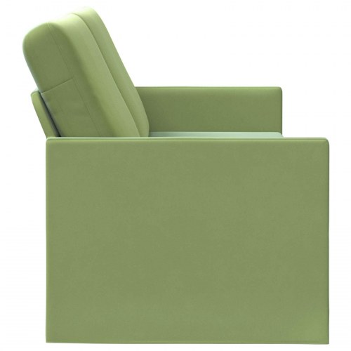3-personers sofa i lys grøn velour - 220 x 81 x 82 cm