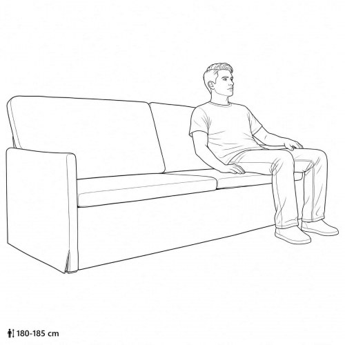 3-personers sofa i lys grøn velour - 220 x 81 x 82 cm