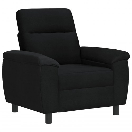 1-personers sofa i sort stof - 95 x 90 x 95 cm