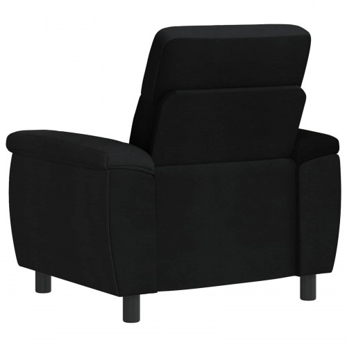 1-personers sofa i sort stof - 95 x 90 x 95 cm