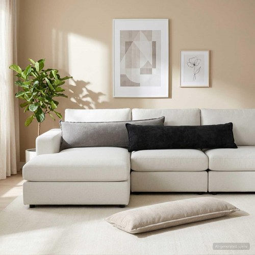 Pudebetræk HOUTEN 2 stk. antracit 40 x 145 cm