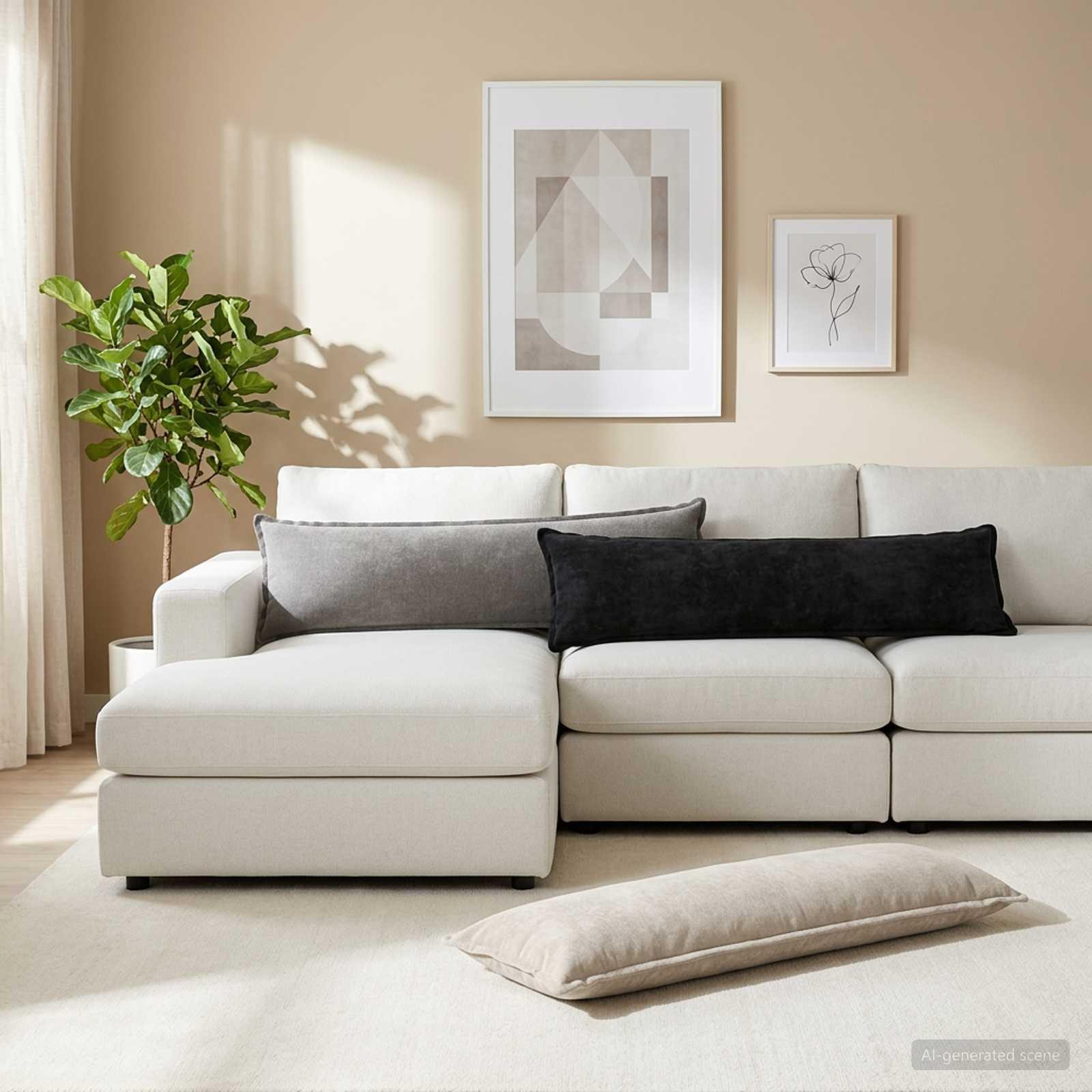 Pudebetræk HOUTEN 2 stk. antracit 40 x 145 cm