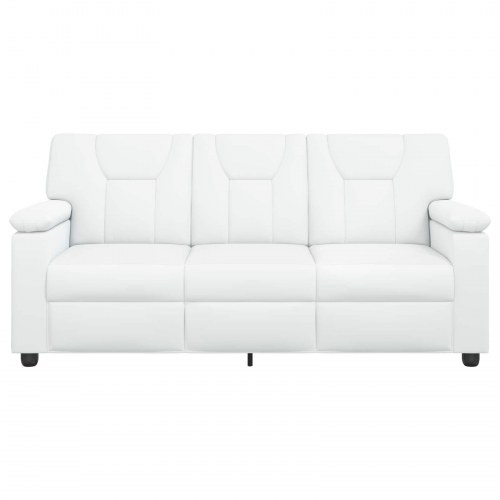 3-personers sofa i kunstlæder - hvid, 191 x 85 x 93 cm