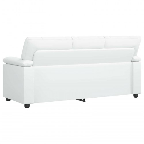 3-personers sofa i kunstlæder - hvid, 191 x 85 x 93 cm