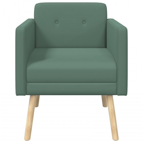 Lænestol i havgrøn velour - 68 x 73 x 79 cm