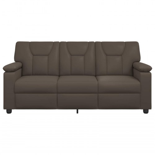 3-personers sofa i kunstlæder - grå, 191 x 85 x 93 cm