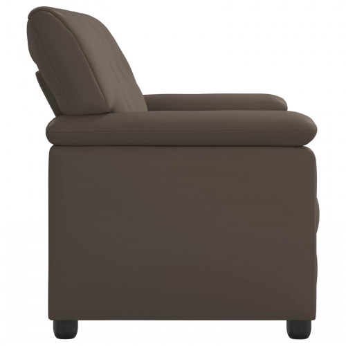3-personers sofa i kunstlæder - grå, 191 x 85 x 93 cm