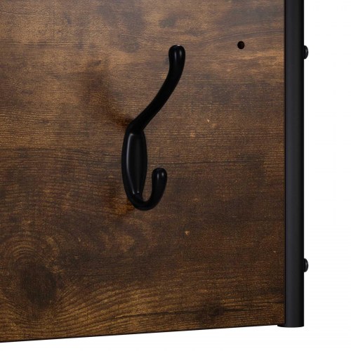 Knagerække i røget eg - 100 x 30 x 25 cm