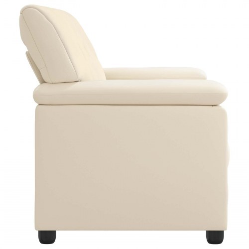 3-personers sofa i kunstlæder - cremefarvet 191 x 85 x 93 cm