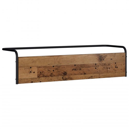 Knagerække vægmonteret - gammelt træ, 100 x 30 x 25 cm