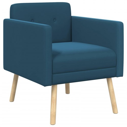Lænestol i blå velour