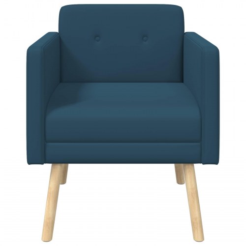 Lænestol i blå velour