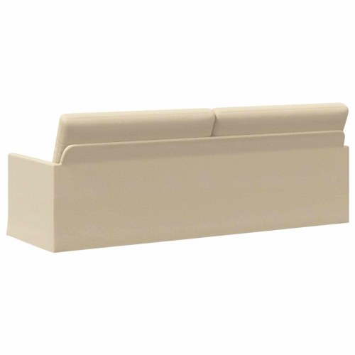 3-personers sofa i creme stof - 220 x 81 x 82 cm