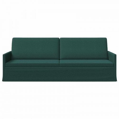 3-personers sofa i mørkegrøn stof - 220 x 81 x 82 cm