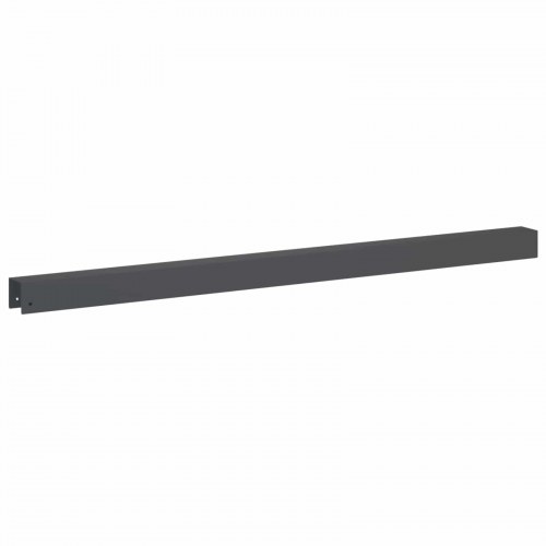 Dækprofil til havekant 2 stk. 100 x 5 x 5 cm - stål antracit