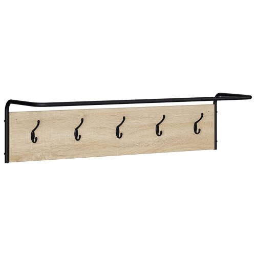 Knagerække med 5 kroge - sonoma-eg, 100 x 30 x 25 cm