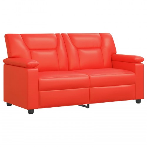 2-personers sofa i rød kunstlæder - 171 x 85 x 93 cm
