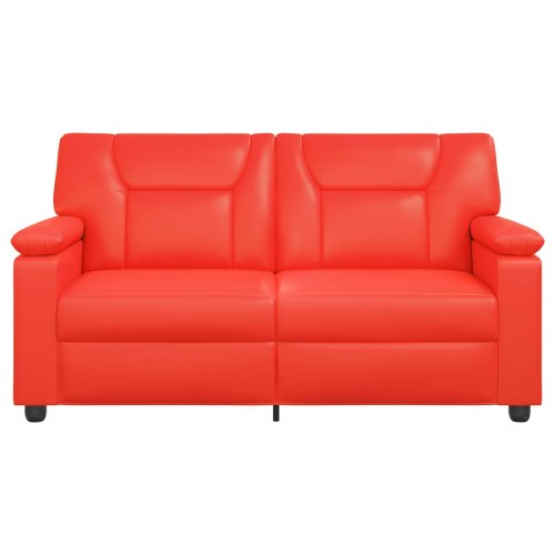2-personers sofa i rød kunstlæder - 171 x 85 x 93 cm