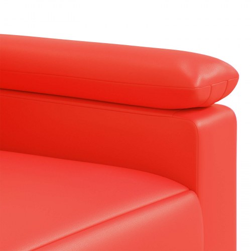 2-personers sofa i rød kunstlæder - 171 x 85 x 93 cm